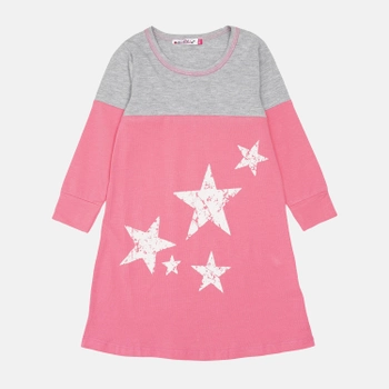 Ночная рубашка Matilda 7307-2 Розовая и серая меланжевая