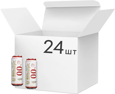 Упаковка пива Bitburger Drive світле фільтроване 0% 0.5 л х 24 шт. (4102430061418_4102430061395)