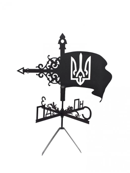 Флюгер «Флаг» UA Черный