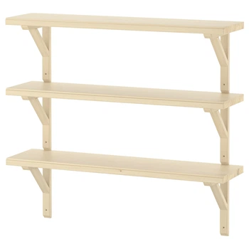 Комбінація навісних полиць IKEA TRANHULT / SANDSHULT, осика, 80х20 см, 693.363.35