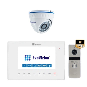EvoVizion VP-706AHD White + DP-06AHD cam Комплект домофона