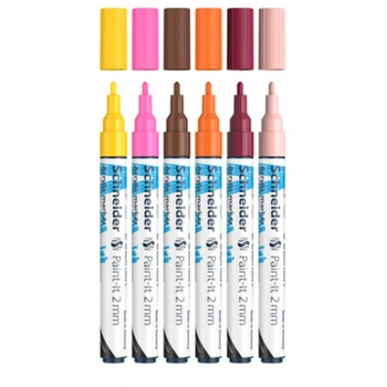 Маркер акриловый Schneider Paint-it 310 2 мм Wallet Set3 6 штук ассорти (S120197)