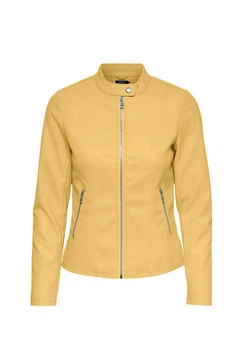 Куртка шкіряна ONLY ONLMELISA FAUX LEATHER JACKET CC OTW M Жовтий 15205626 Cornsilk