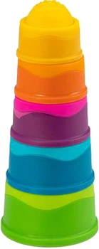 Пірамідка тактильна Чашки Fat Brain Toys dimpl stack (F293ML) (811802026798)