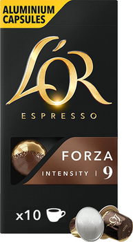 Кофе молотый в алюминиевых капсулах L'OR Espresso Forza 10 шт совместимы с Nespresso 100% Арабика (8711000357934)