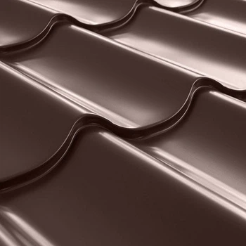 Металочерепица Suntile ral 8017 0.45 мм Коричневая