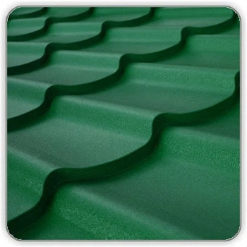 Металочерепица Suntile ral 6005 0.45 мм Зеленая матовая