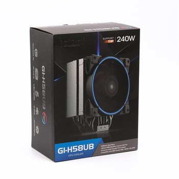 Кулер процессорный PCCooler GI-H58UB Corona Blue, Intel: 2066/2011/1150/1151/1155/1156/1366/775, AMD: AM2/AM2+/AM3/AM3+/AM4/FM1/FM2/FM2+, 152х134х100 мм, 4-pin