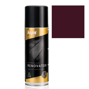 Спрей фарба для замші і нубуку Kaps Renovator 200 ml Бордовий