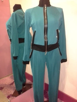 Женский спортивный костюм Poliit 7015 зеленый 36