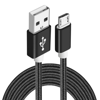 Кабель Lapu micro USB Андроид Шнур для Зарядки 1,5 метра нейлон Black