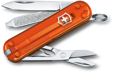 Складной нож Victorinox CLASSIC SD Colors Fire Opal 58мм/1сл/7функ/оранж.прозр /ножн Vx06223.T82G