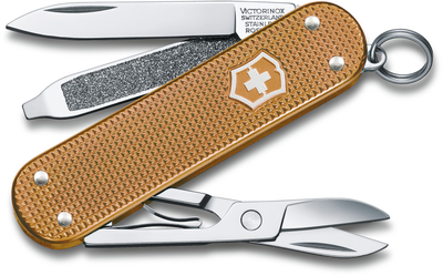 Складной нож Victorinox CLASSIC SD Alox Colors Wet Sand 58мм/1сл/5функ/рифл.кор /ножн Vx06221.255G