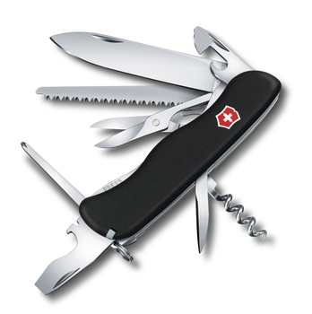 Складной нож Victorinox OUTRIDER 111мм/14функ/черн.мат /lock/штоп/пила/ножн/отверт Vx08513.3