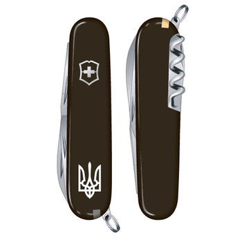Складной нож Victorinox SPARTAN UKRAINE 91мм/12предм/черн /штоп /Трезубец.бел. Vx13603.3R1
