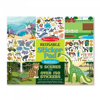 Набор многоразовых наклеек "Места обитания животных" Melissa & Doug (MD14196)