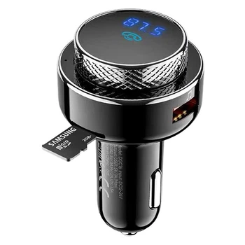 Автомобильный FM-трансмиттер (FM-модулятор) HOCO DGC16 Bluetooth MP3 MicroSD c функцией быстрой зарядки устройств Quick Charge 3.0 2-USB (2.1А) (DGC16)