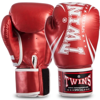 Перчатки боксерские PU TWINS FBGVSD3-TW6 (размер 14oz, цвет красный металлик) FBGVS3-TW6