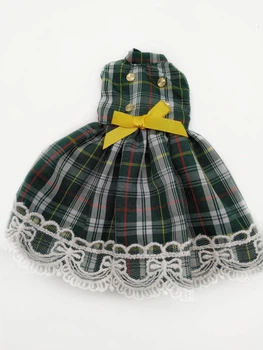 Платье в клеточку для кукол Blythe 30 см. (кукла в комплект не входит) (9133)