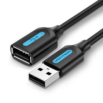 Кабель-удлинитель Vention USB 2.0 AM-AF 480 Мбит/с экранированный 0.5 м Черный (CBIBD)