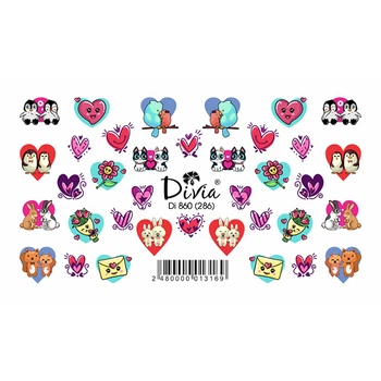 Наклейка Divia Слайдер Di860 [286] Valentines Day