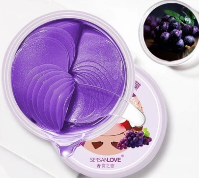 Патчи под глаза Sersanlove Патчи для глаз Sersanlove Grape с экстрактом винограда (60 штук, 30 пар)