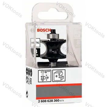 Полукруглая фреза d8 D27.8 h19 L63 R6 Standard for Wood Bosch Professional (2608628360)