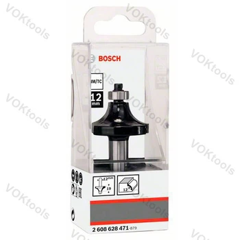Кромочная радиусная фреза d12 D36.7 h19 L70 R12 Standard for Wood Bosch Professional (2608628471)