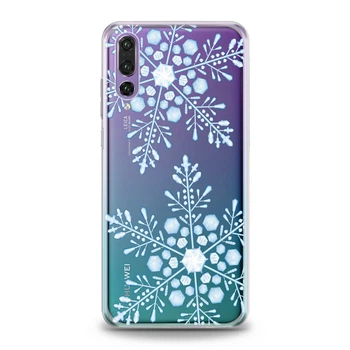 Чехол силиконовый для Huawei (Удивительные снежинки) P20 хуавей silicone case (805601390)