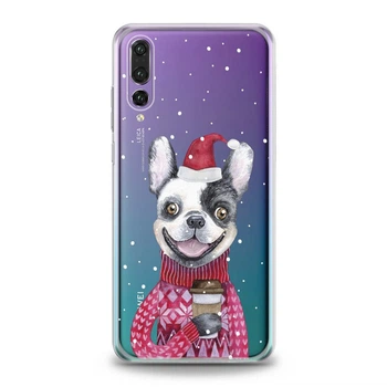 Чехол силиконовый для Huawei (Собака Санта Клаус) Y5 Prime (2018) хуавей ю прайм silicone case (805560748)