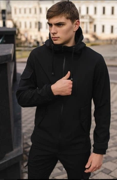 Мужская демисезонная куртка Intruder Softshell 0029 3XL (54) Черный (IN - 0029/2 F)