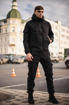 Чоловічий костюм утеплений куртка та штани Intruder Softshell 0017 XL (50) Чорний (IN - 0017/2 D)