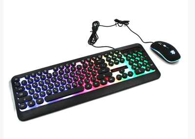 Комплект проводная Клавиатура и мышка LED GAMING KEYBOARD+Mouse HK3970