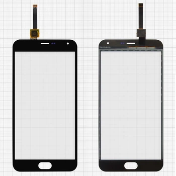 Сенсорний екран (тачскрін) для Meizu M2 Note, чорний, high-copy