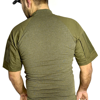 Тактическая футболка с коротким рукавом Lesko A424 Green L потоотводящая армейская камуфляжная (SKU_4253-12429)
