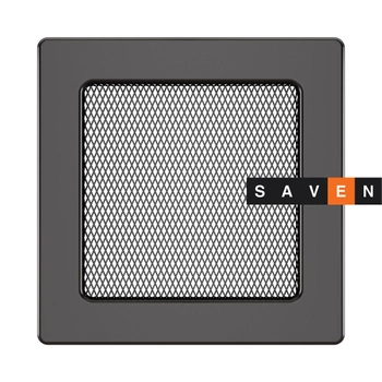 Вентиляционная решетка для камина SAVEN 17х17 графитовая
