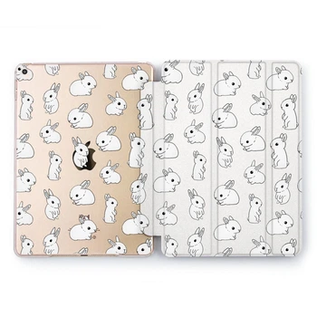 Чехол книжка, обложка для Apple iPad (Белый кролик) модели 9.7 2/3/4 эпл айпад 2011 2012
