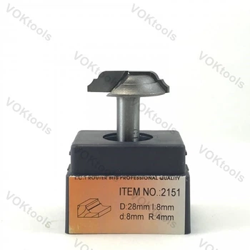 Фреза ГЛОБУС 2151 пазовая фасонная d8 D28 h8 R4