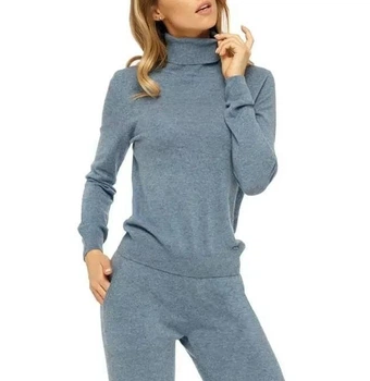 Джемпер Marc & Andre гольф полуприталенного кроя 40 Голубой Cashmere Blend W20-00CH218