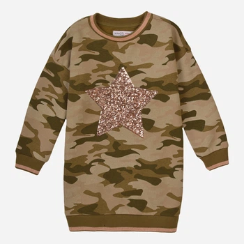 Дитяча тепла туніка для дівчинки Minoti Urban 3 34065JNR 104-110 см Мілітарі (5059030569853)