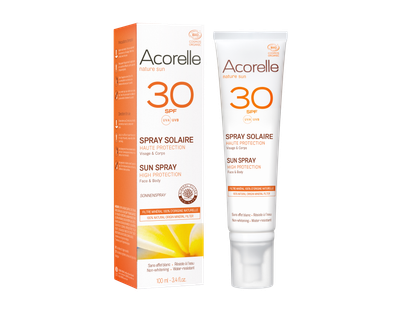 Спрей солнцезащитный Acorelle органический SPF 30 100 мл (3700343046235)