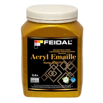Декоративная эмаль 0,8л FEIDAL Acryl Emaille (цвет золото)