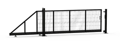 Ворота откатные Техна 2030х9000 мм из сетки D=4 мм (RAL6005 VTO-08)