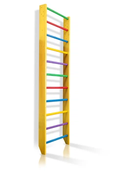 Шведская стенка детская Baby Sport SB 220х80 см сосна бук до 120 кг Желтый (0-220 (yellow))