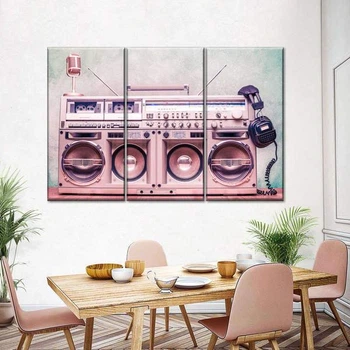 Модульная картина из трех частей Музыка громче 78x48 см (M3_M_62)