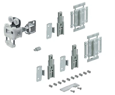 Комплект фурнитуры для складной двери без пружины Hettich Wing Line L вес 12 кг, открывание влево (9237901)