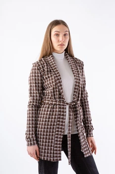 Кофти Вол (cornett) Kl 119 XL коричневий/клітинка
