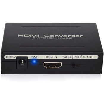 Аудио конвертер U&P Audio Extractor HDMI - HDMI / SPDIF / RCA Black (WAZ-HDARC2-BK)