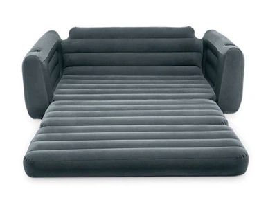 Двухместный надувной диван Intex Pull-Out Sofa трансформер Черный 203х224х66 см (IP-171848)