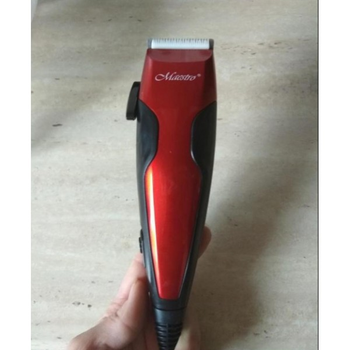 Машинка для стрижки волос Maestro MR-650C Red 15 Вт питание от сети с керамическими ножами + 4 насадки (MR-650C)